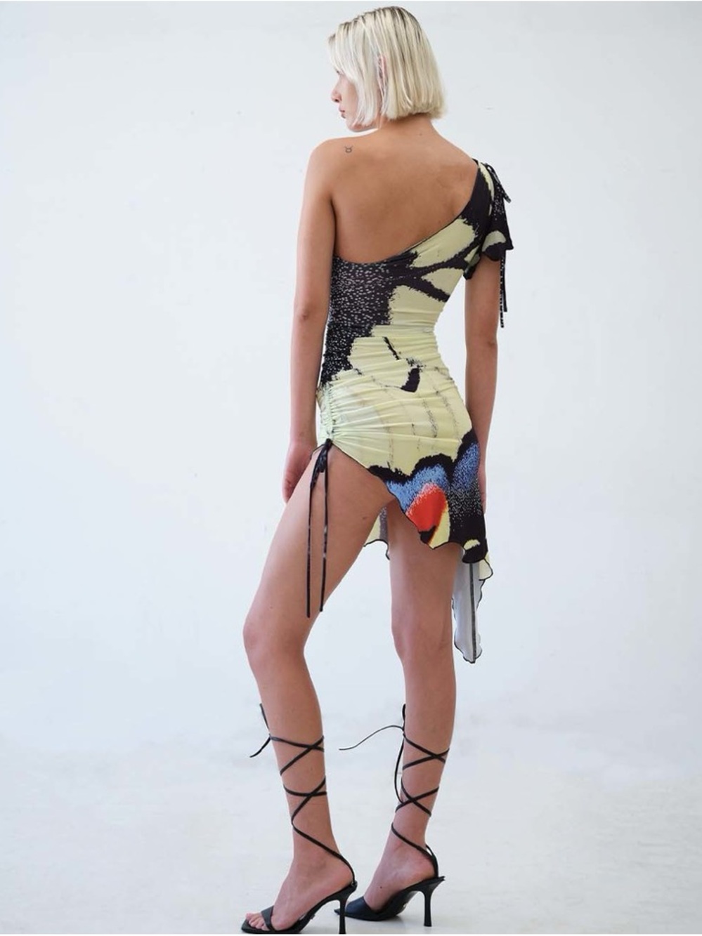 Tyler Mcgillivary Dani Dress Size Small One-Shoulder Ruched Asymmetric Dress - Picture 3 of 11